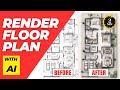 How to Render Architecture Floor Plan in 02 minutes