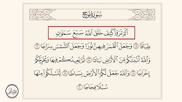 سورة نوح : [ من الآية 15 - إلى الآية 20 ]