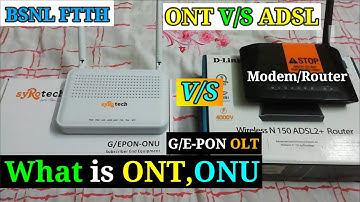 BSNL FTTH What is ONT/ONU, ONT V/S ADSL Modem/Router Differences & G/E-PON OLT Syrotech