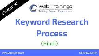 Digital Marketing Tutorial (Hindi) - Keyword Research Process