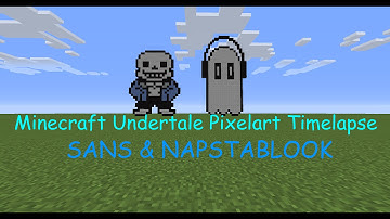 Minecraft UNDERTALE Pixelart Timelapse #1 Sans & Napstablook