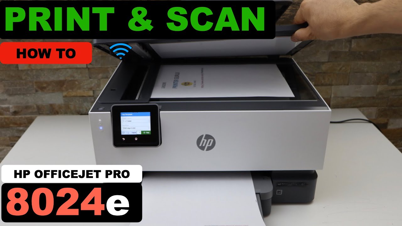 HP OfficeJet Pro 8024e Printing & Scanning, Scan To USB, Print From USB
