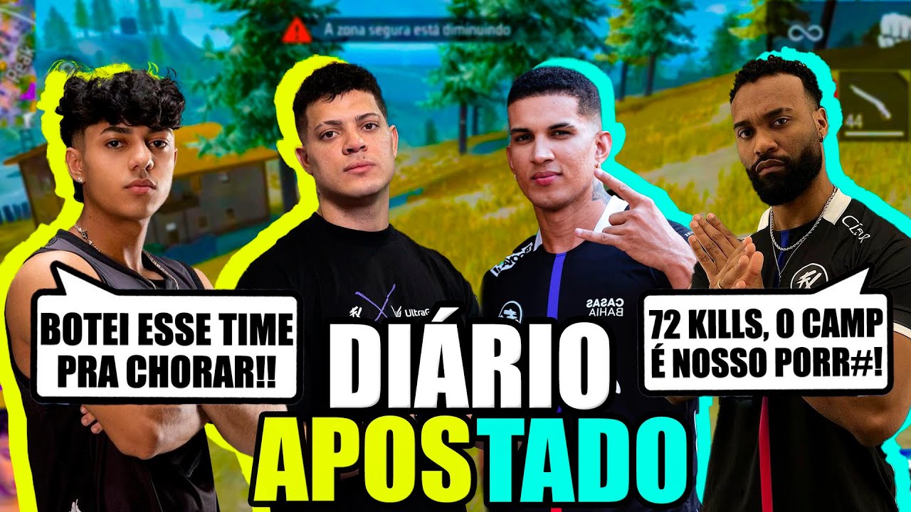 DIÁRIO APOSTADO! 72 ABATES! MANOMAX BOTOU O TIME DO MEGA PRA CHORAR E SQUAD DA RESENHA LEVOU O CAMP!