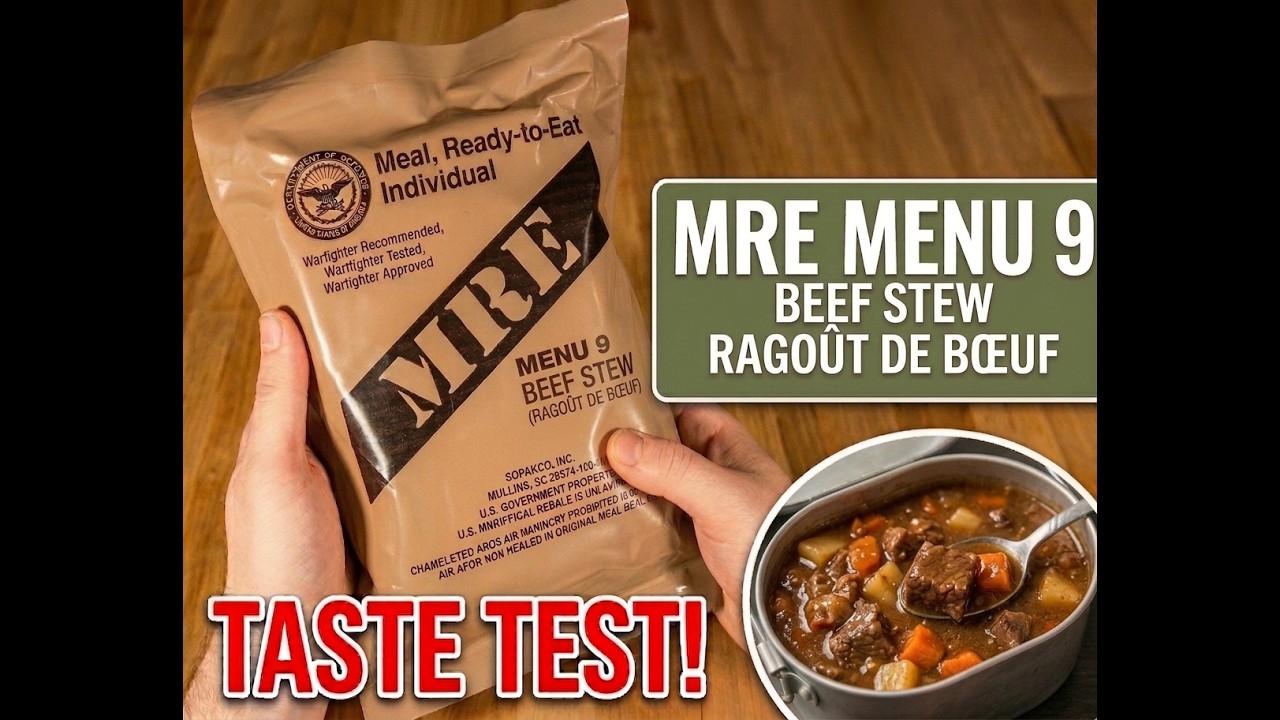 MRE Menu 9: Beef Stew Review - Military Meal Ready to Eat Taste Test ...