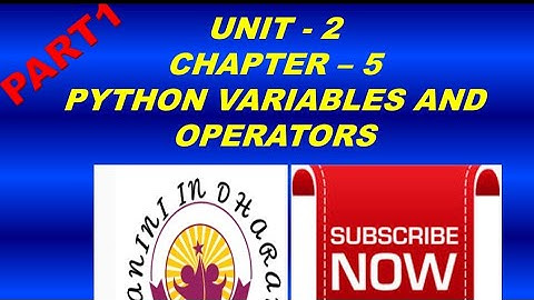 12th CS Chapter-5 Python Variables and Operators/Kanini in dharani/