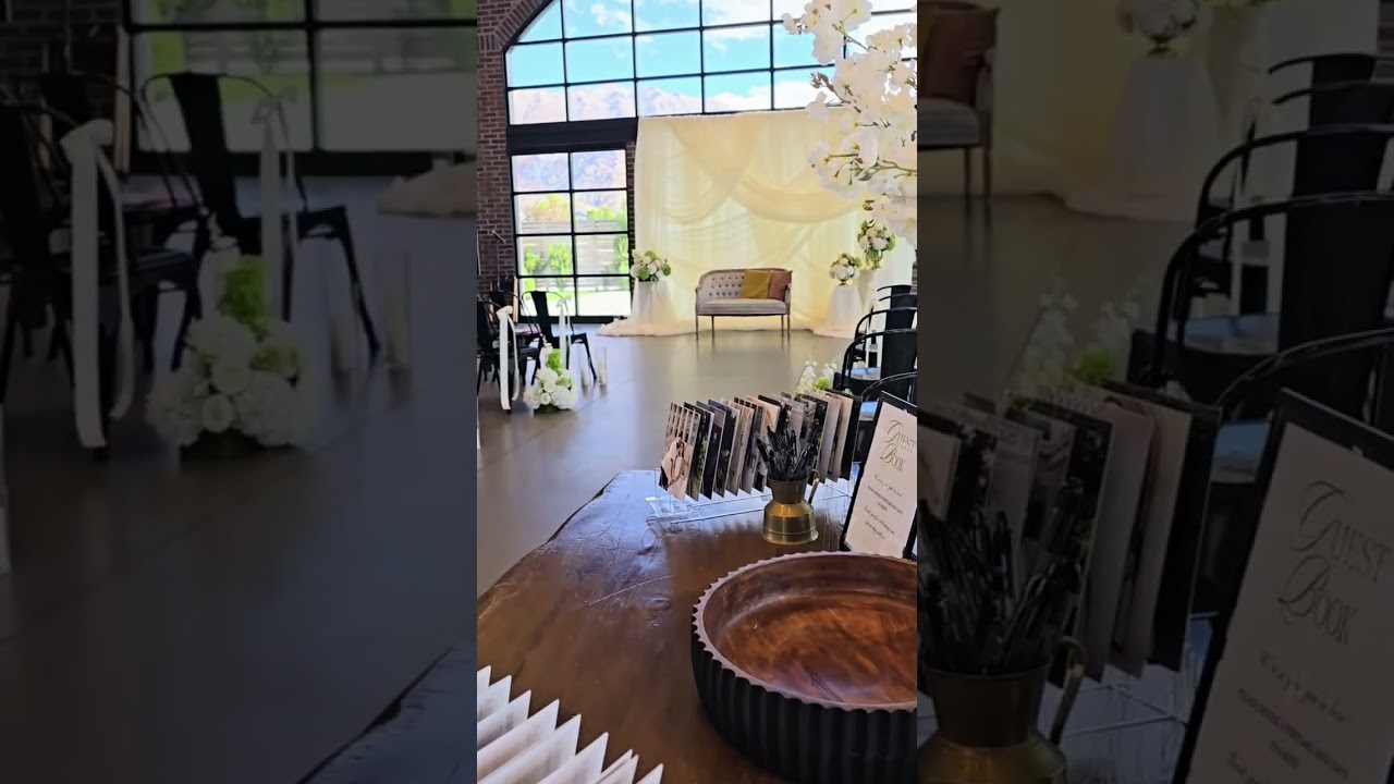 Grove Station in Pleasant Grove, Utah : Wedding Ceremony Backdrop