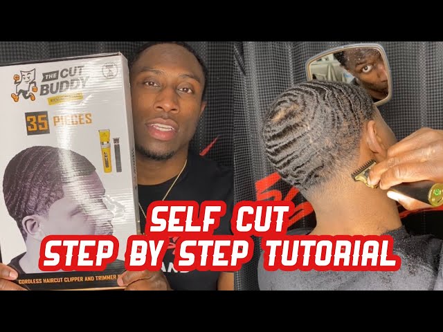 Full Step By Step Selfcut with The Cut Buddy Beginners Clipper and  Trimmer Kit💈🔥🔥🔥 