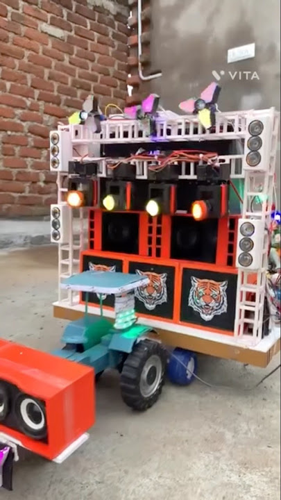 New mini dj Kavad Yatra dj in tractor tot #minidj #dj #minidisk