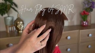 ASMR Light Touch Hair Play & Running My Nails & Fingers Through The Hair | No Talking