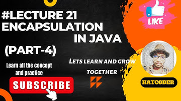 #lecture21 Encapsulation in java PART 4