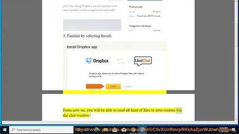 Integrate LiveChat with Dropbox