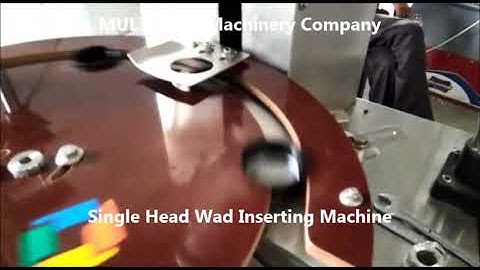 Single Head Wad Inserting Machine with Cap elevator, Cap Lining Machine