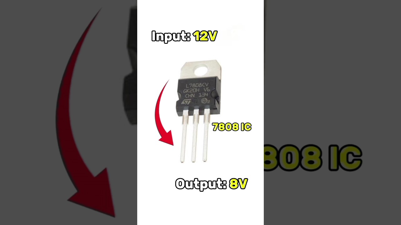 7808 Voltage regulator IC || 12V-8V converter 