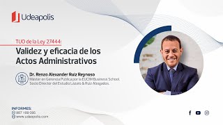 Validez y Eficacia de los Actos Administrativos | Renzo Alexander Ruiz Reynoso