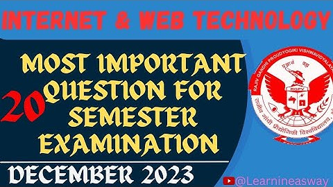 Internet & Web Technology important Questions||RGPV CSE 5TH SEM|| #RGPV#IWT#RGPVIWTQUESTION#rgpvexam
