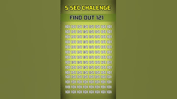 Find 121 in 5 Second | Brain challenge #brainset #riddles
