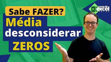 Como Calcular média com células vazias?