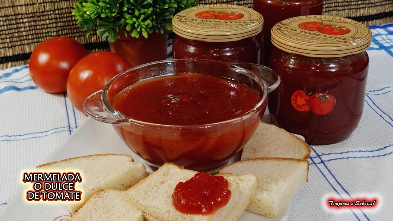 DULCE O MERMELADA  DE TOMATE CASERA NATURAL Y MUY FÁCIL