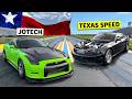 4 turbos but who will hook 1200hp mustang drag races 1500hp nissan r35 gtr  this vs that texas