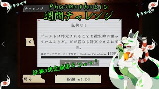 【phasmophobia 週間チャレンジ】証拠0でも特定して見せるっコャァ！【妖狐竜 カミ】
