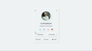 Neumorphism Profile Card  |  HTML & CSS