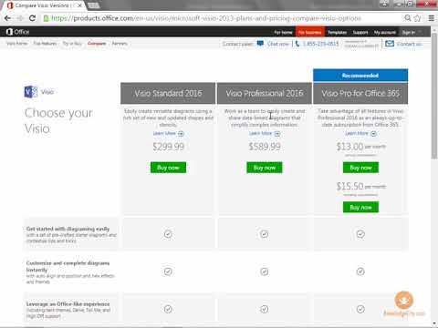 Visio 2016 Standard Vs Professional Comparison Chart