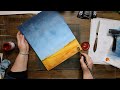 Stunning minimalist landscape using a gelli plate - time lapse