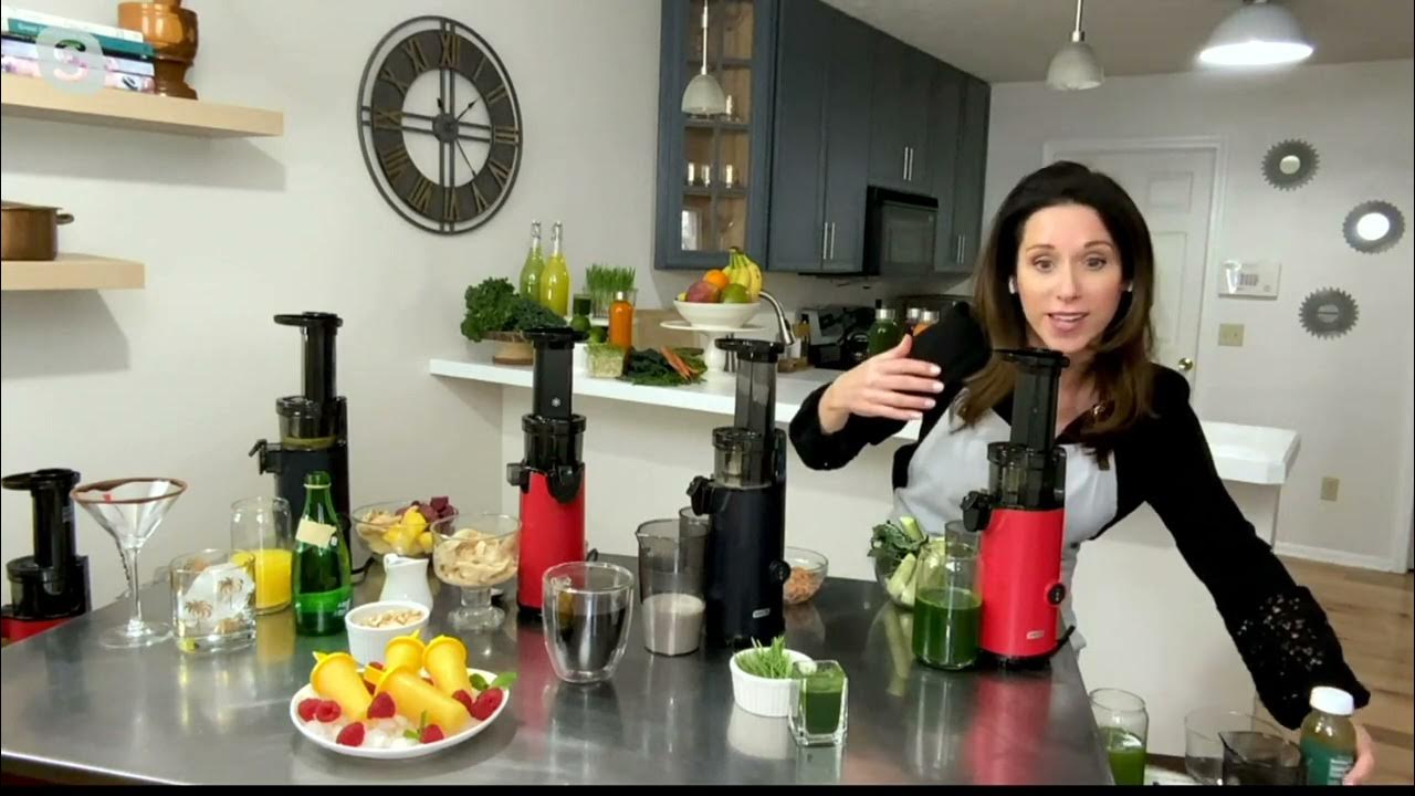 DASH Compact Cold Press Slow Juicer w/ Frozen Treat Attachment on QVC