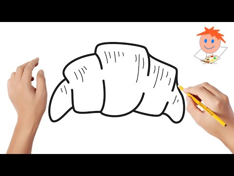 Comment dessiner un croissant | dessins faciles