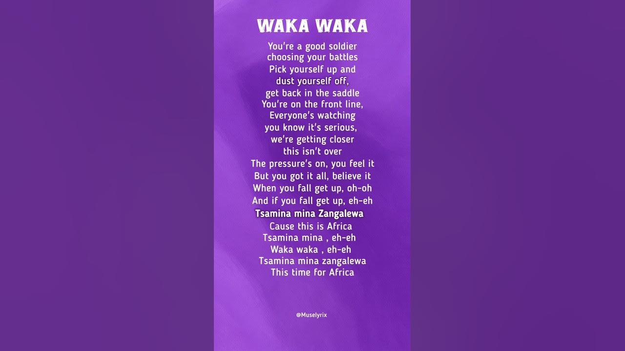 Waka Waka (This Time For Africa) - Shakira (Lyrics) #wakawaka #lyrics #shakira #thistimeforafrica Waka Waka (This Time For Africa) - Shakira (Lyrics) #wakawaka #lyrics #shakira #thistimeforafrica