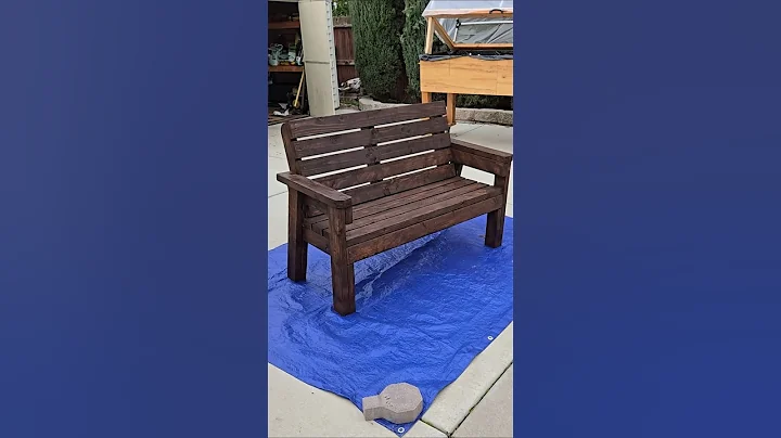 Outdoor Bench from 2x4 lumber ft. Niece and Nephew 🧿 #diyprojects #backyard #fromscratch #2x4