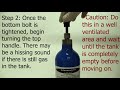 Draining Dry Gas Cylinder