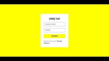 HTML-CSS İle Login(Giriş) Sayfası Nasıl Oluşturulur?