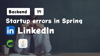 This One Startup Error in Spring Boot (Bean Creation Failure)