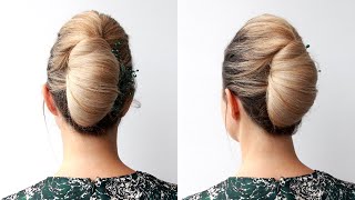 😱 You gonna love this French bun hairstyle HACK #shorts