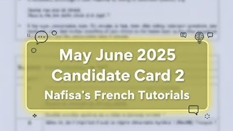 May June 2025 IGCSE - Candidate Card 2 