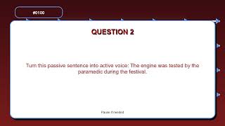Active vs Passive Voice Practice | Rewrite in passive voice and keep the agent: The... | Grammar