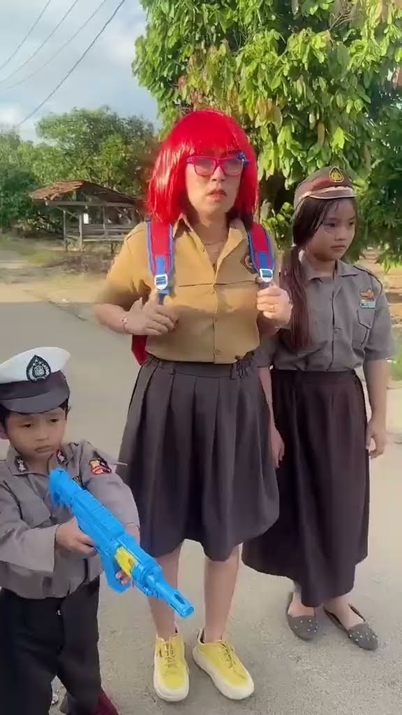 Vidio kocak dan gokil @nyaikembang1nyaikembang1 /ternyata bapaknya polisi??
