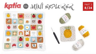 CAL Mini Explorer ? PARTE 2 Granny 3D Piña [8/24]  Manta de bebé a crochet