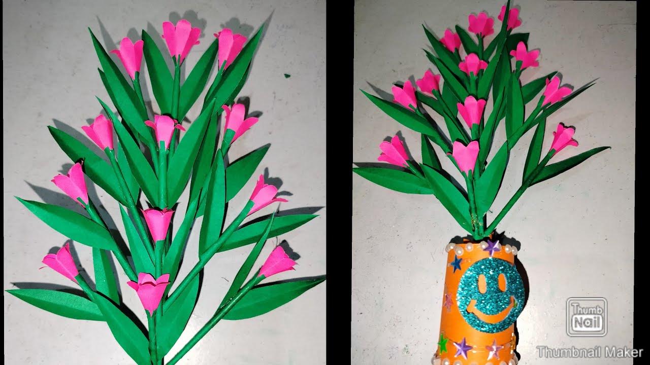 how to make a beautiful flower bookey.prartandcraft paper flower