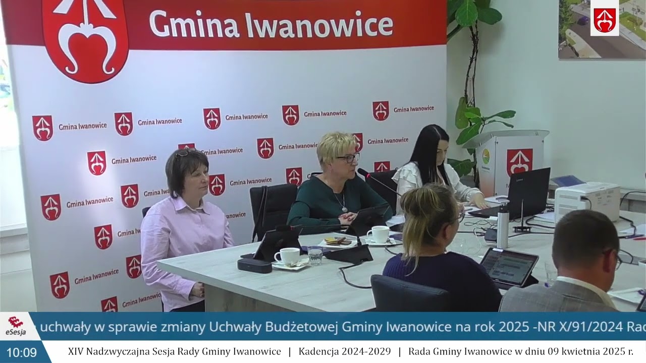 XIV Sesja Rady Gminy Iwanowice - 09.04.2025 r.