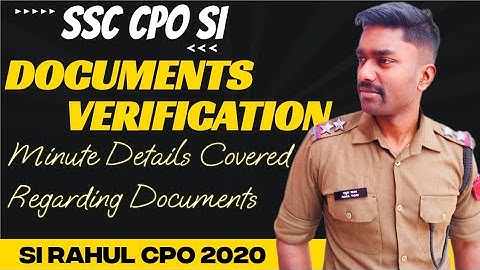 SSC CPO Document Verification Process | SSC CPO 2024 | SSC CPO 2025 | #ssc #cpo #army #ssccpo