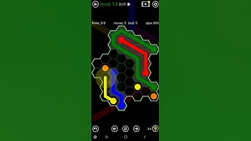 How To Solve Flow Free Hexes Amoeba Pack Level 14 8x9 Board Walk Through Solution Walkthrough