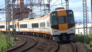 近鉄22000系22415編成+22427編成特急名古屋行き通過