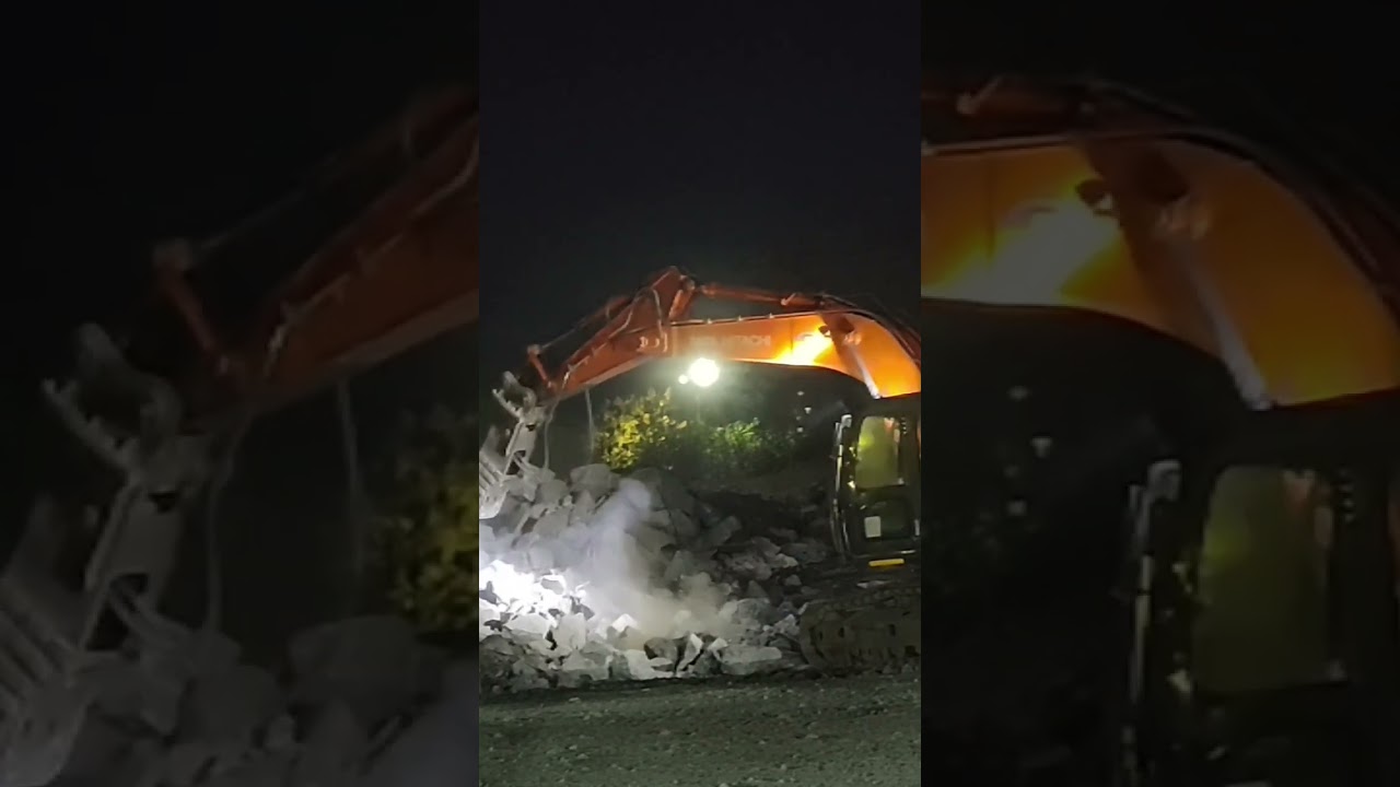 Ore yar rock breaker working #rock breaker # surface #underground #mining #shotcrete #viral #video 