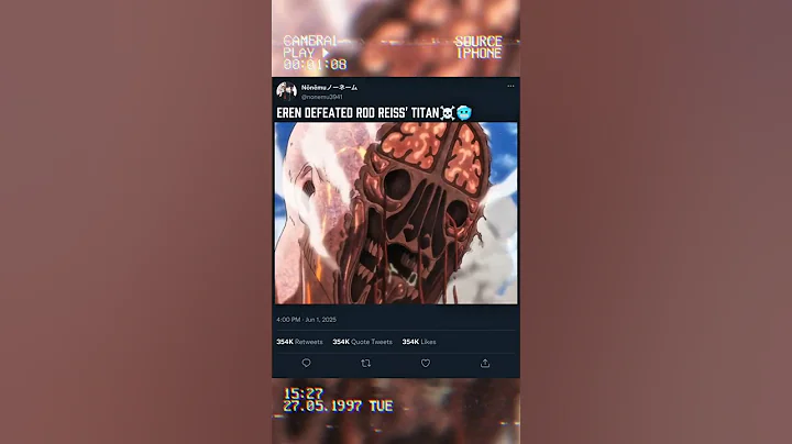 eren defeated rod reiss's titan☠️🥶
