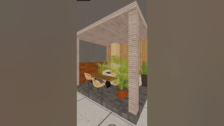 Terrace/roof garden ||Small space design #landscape #house #homedesigns #Shorts #bedroom