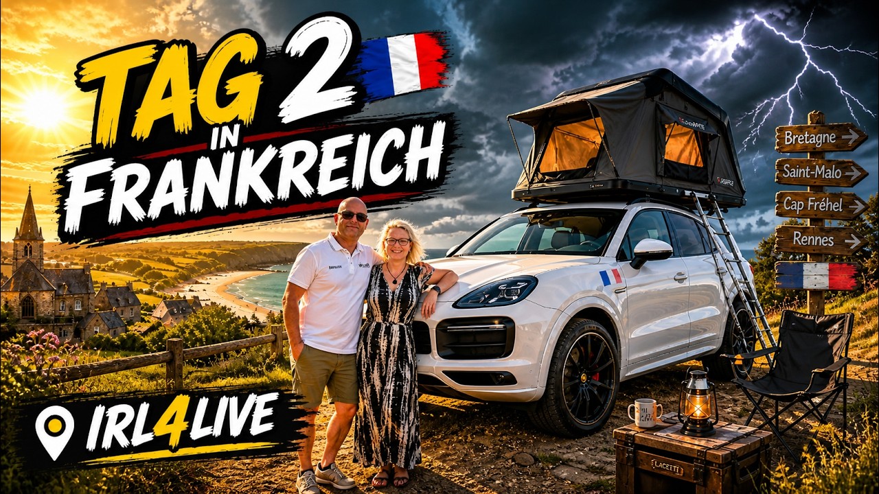 🇫🇷 Zweiter Tag in Frankreich! Dachzelt, Freiheit & kleines Camping-Chaos