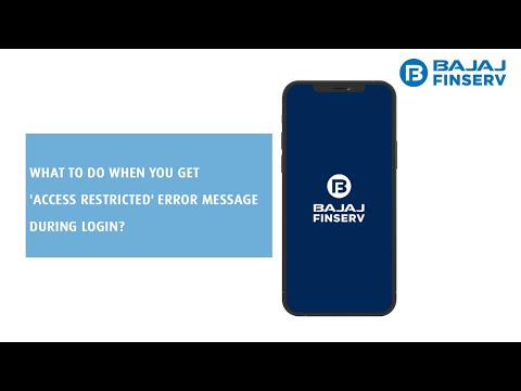 What to do when you get 'Access Restricted' error message during login?
