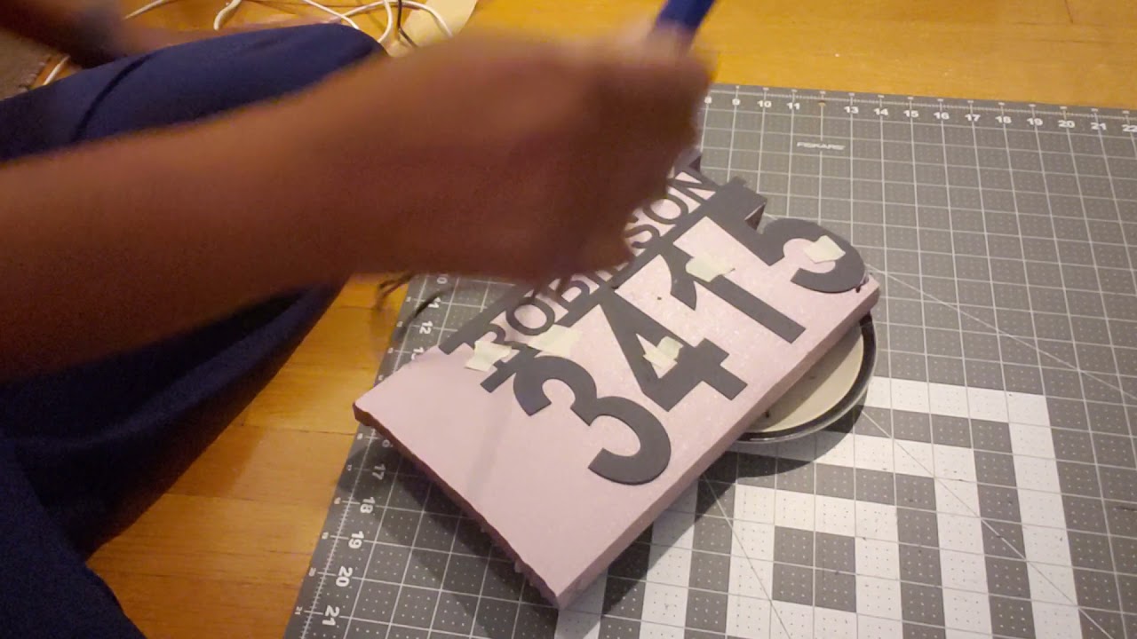 How to cut 3D Styrofoam Address Sign YouTube